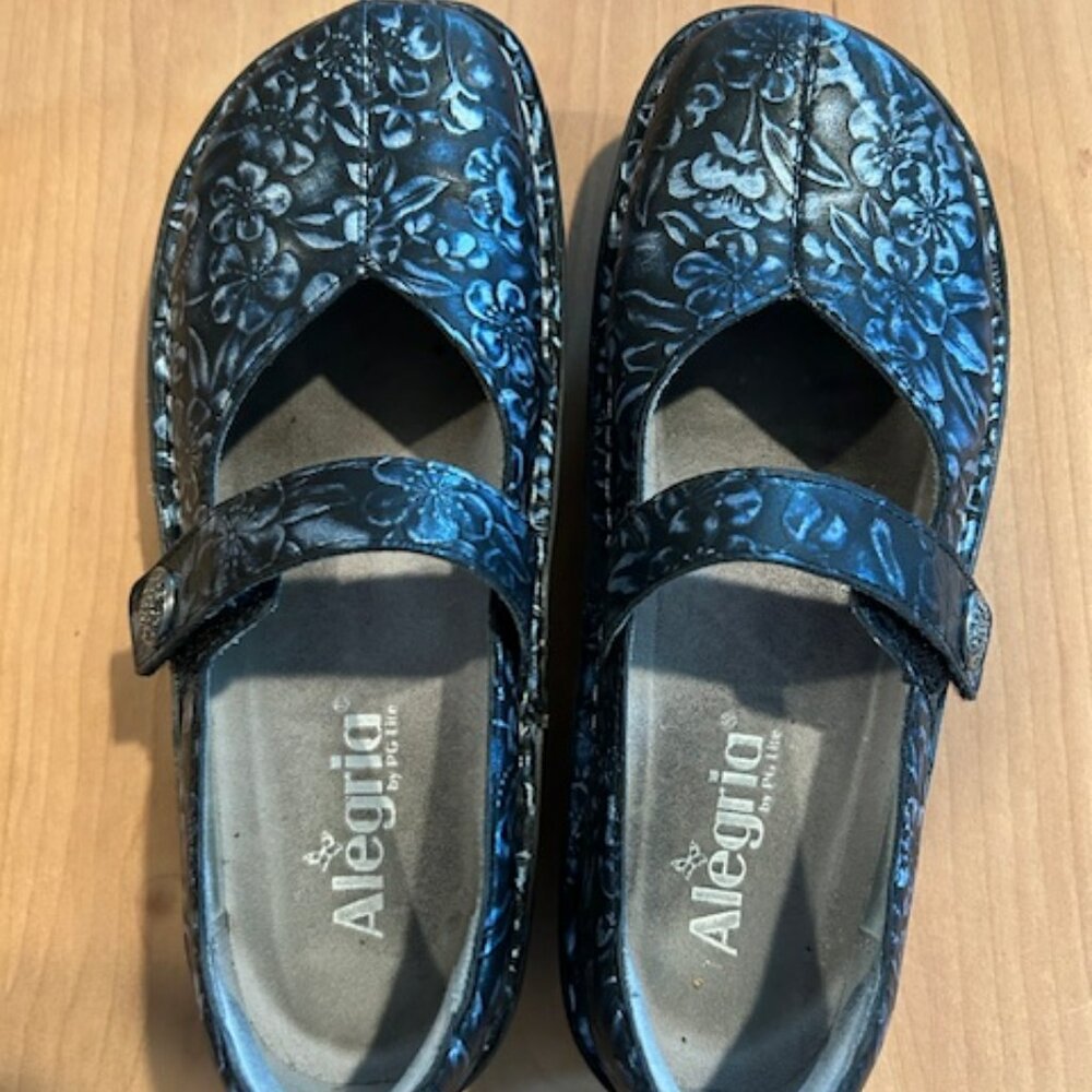 Alegria Mary Jane Floral Shoes (7.5)